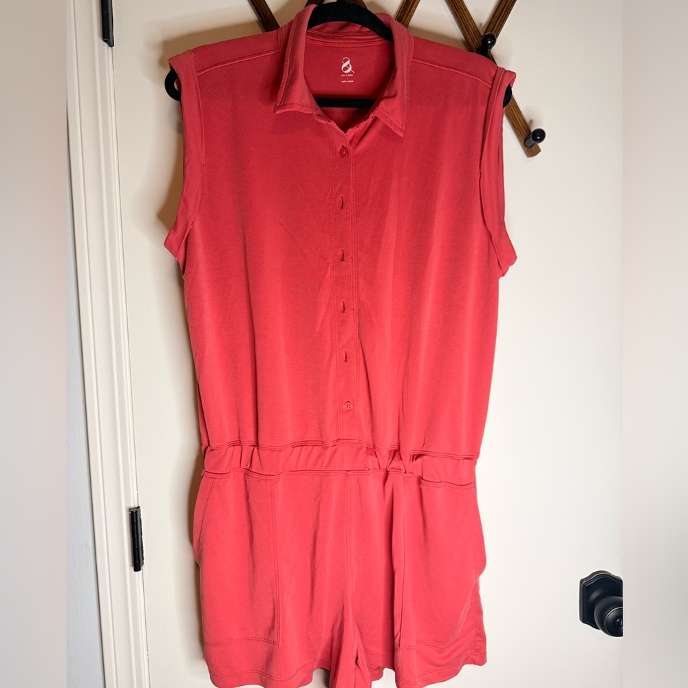 Lou & Grey Collared Sleeveless Jumpsuit